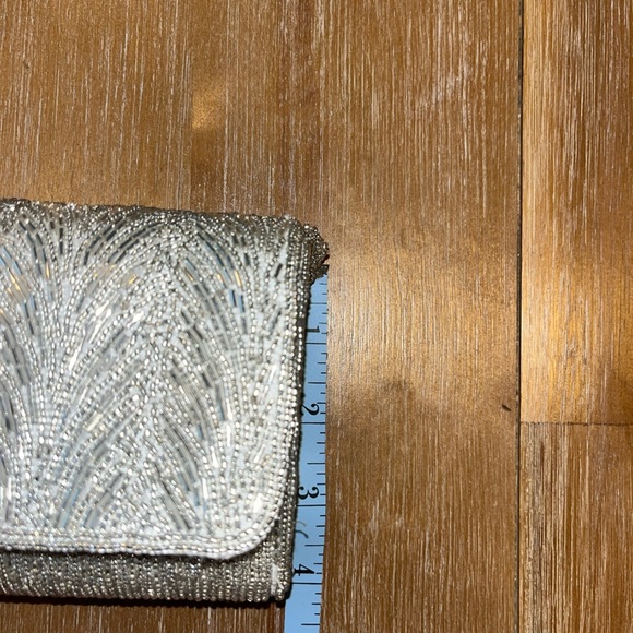 Silver Beaded Evening Bag - Picture 11 of 13
